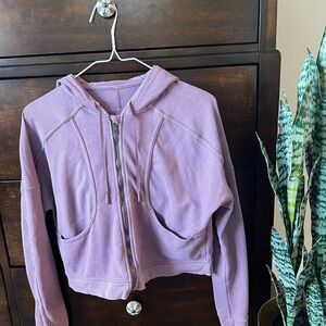 Lululemon Jacket Crop Zip Up Fushia Size 4